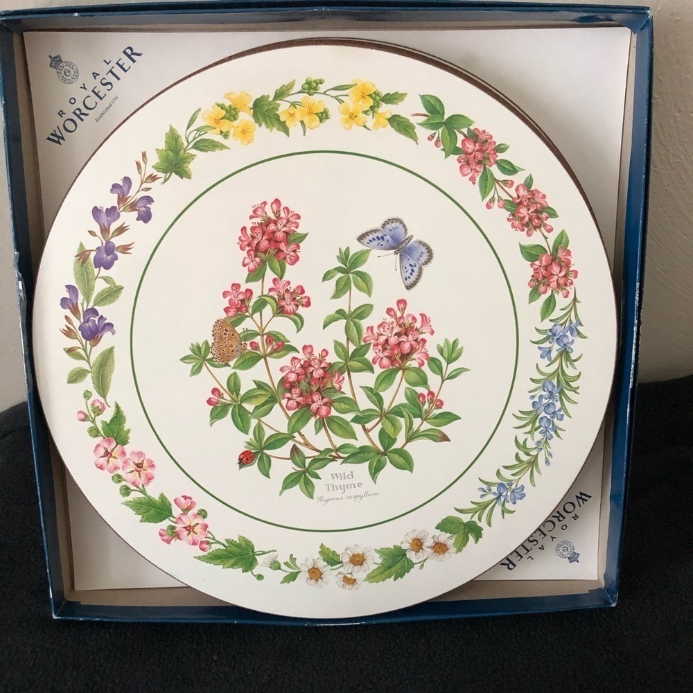 Vtg Royal Worcester England Place Mats, 10”